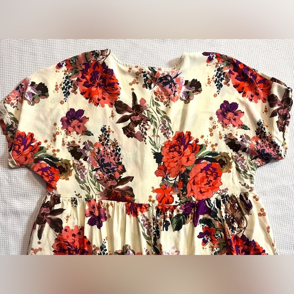 Andree by Unit Floral V-Neck Women's Tunic Dress Women’s Size 1X - Picture 14 of 16